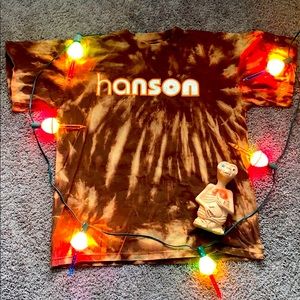 Vintage Hanson 90’s bleached, tie dyed band tee